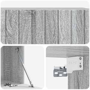 Nástěnná TV skříň 98 x 41 x 30 cm Šedý Sonoma Kompozitní dřevo - obrázek 9