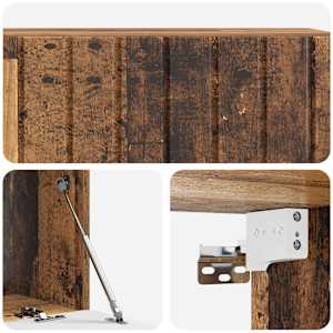 Nástěnná TV skříň 98 x 41 x 30 cm Staré dřevo Kompozitní dřevo - obrázek 9