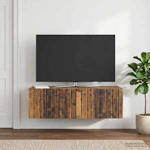 Nástěnná TV skříň 98 x 41 x 30 cm Staré dřevo Kompozitní dřevo - obrázek 4