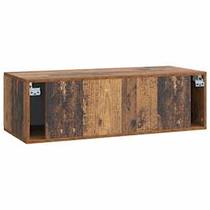 Nástěnná TV skříň 98 x 41 x 30 cm Staré dřevo Kompozitní dřevo - obrázek 8