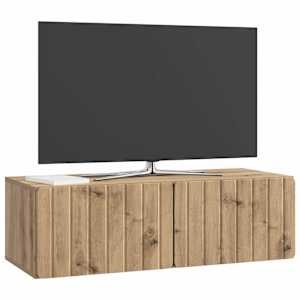 Nástěnná TV skříň 98 x 41 x 30 cm Dub artisan Kompozitní dřevo - obrázek 3