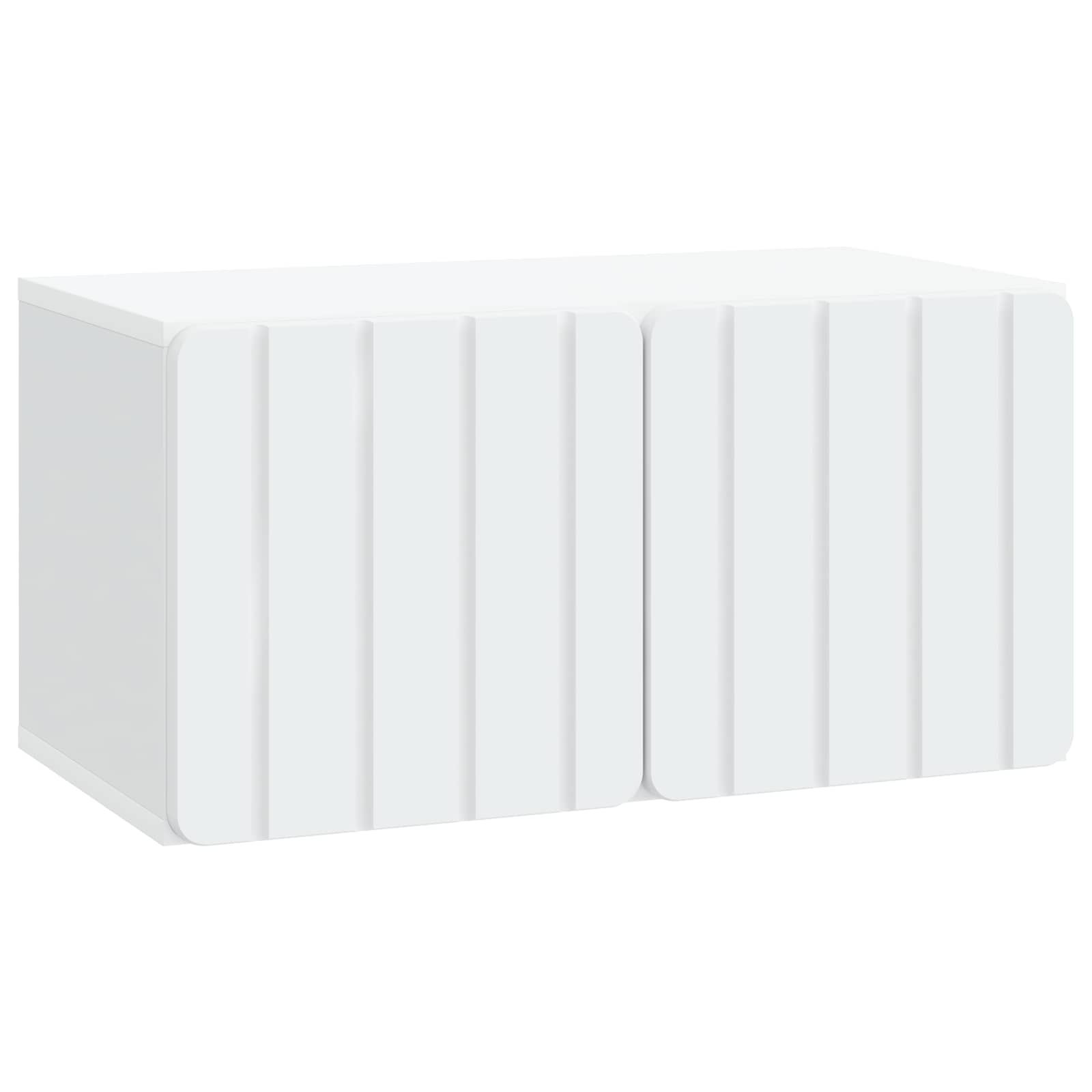 vidaXL Oglindă TV montată pe perete Pe perete Alb 59,5 x 31 x 30 cm