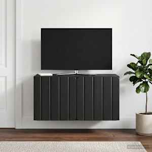 Nástěnná TV skříň 59,5 x 31 x 30 cm Černá Kompozitní dřevo - obrázek 1
