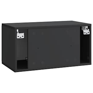 Nástěnná TV skříň 59,5 x 31 x 30 cm Černá Kompozitní dřevo - obrázek 8