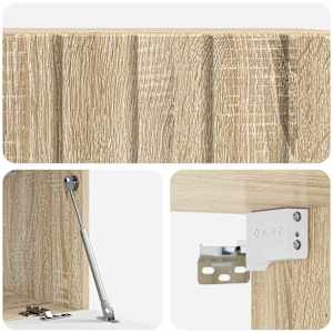 Nástěnná TV skříň 59,5 x 31 x 30 cm Dub sonoma Kompozitní dřevo - obrázek 9