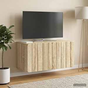 Nástěnná TV skříň 59,5 x 31 x 30 cm Dub sonoma Kompozitní dřevo - obrázek 1
