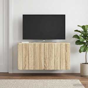 Nástěnná TV skříň 59,5 x 31 x 30 cm Dub sonoma Kompozitní dřevo - obrázek 4