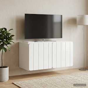 Nástěnná TV skříň 59,5 x 31 x 30 cm Bílá s vysokým leskem - obrázek 4