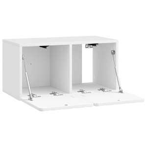 Nástěnná TV skříň 59,5 x 31 x 30 cm Bílá s vysokým leskem - obrázek 5