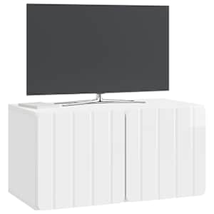Nástěnná TV skříň 59,5 x 31 x 30 cm Bílá s vysokým leskem - obrázek 3