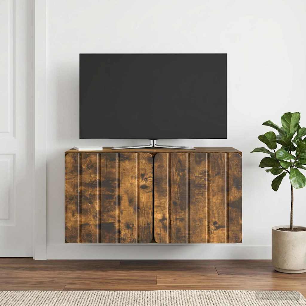 Seinälle asennettava TV-kaappi Savutammi 59,5 x 31 x 30 cm - Image 4