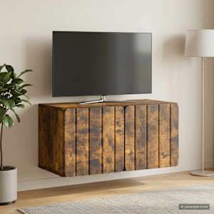 Nástěnná TV skříň 59,5 x 31 x 30 cm Kouřový dub - obrázek 1