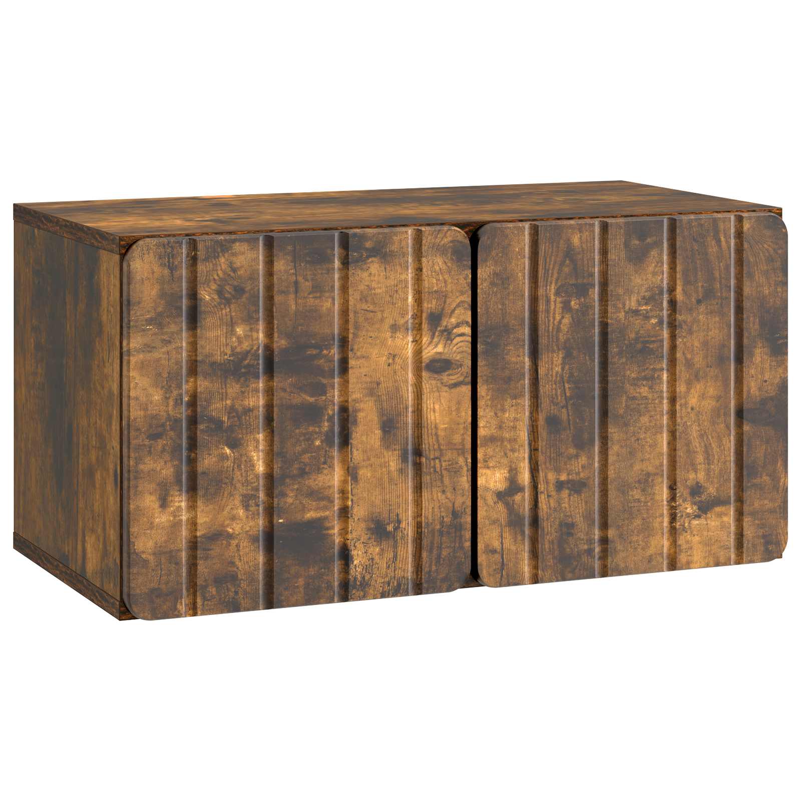 vidaXL Oglindă TV montată pe perete Stejar fumuriu 59,5 x 31 x 30 cm