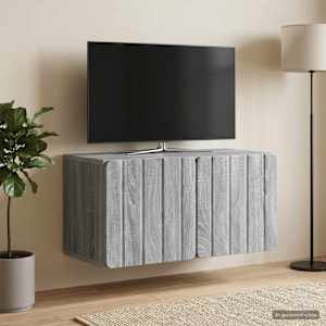 Nástěnná TV skříň 59,5 x 31 x 30 cm Šedý Sonoma - obrázek 4