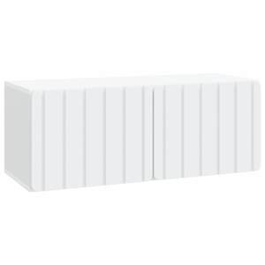 Nástěnná TV skříň 78,5 x 31 x 30 cm Bílá Kompozitní dřevo - obrázek 2