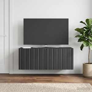 Nástěnná TV skříň 78,5 x 31 x 30 cm Černá Kompozitní dřevo - obrázek 1