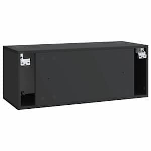 Nástěnná TV skříň 78,5 x 31 x 30 cm Černá Kompozitní dřevo - obrázek 8