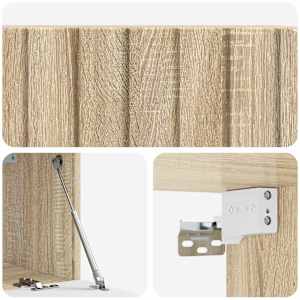 Nástěnná TV skříň 78,5 x 31 x 30 cm Dub sonoma Kompozitní dřevo - obrázek 9