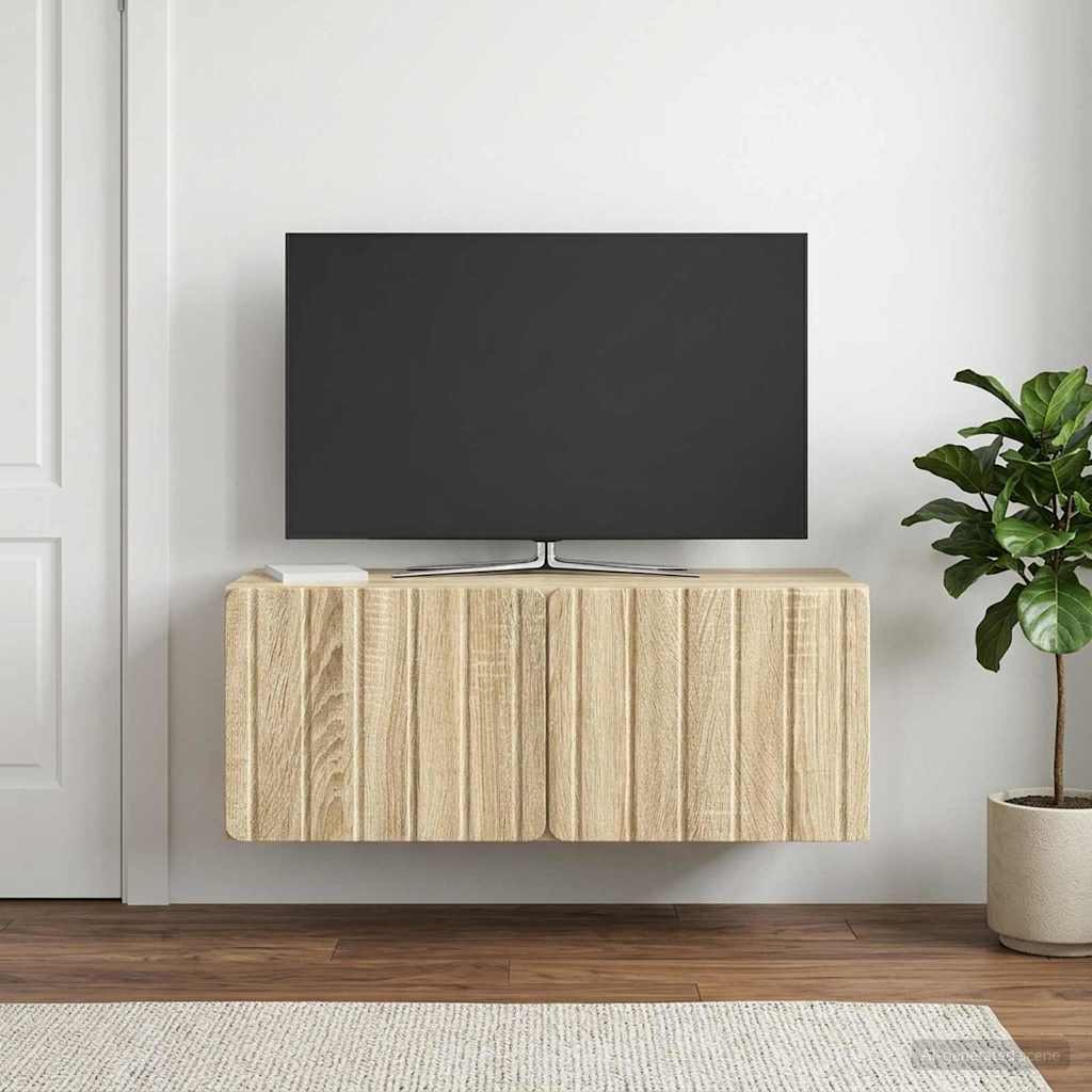 Seinälle asennettava TV-kaappi Sonoma-tammi 78,5 x 31 x 30 cm