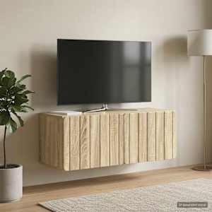 Nástěnná TV skříň 78,5 x 31 x 30 cm Dub sonoma Kompozitní dřevo - obrázek 4