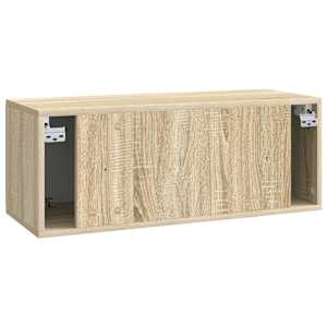Nástěnná TV skříň 78,5 x 31 x 30 cm Dub sonoma Kompozitní dřevo - obrázek 8
