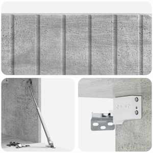 Nástěnná TV skříň 78,5 x 31 x 30 cm Betonově šedá - obrázek 9