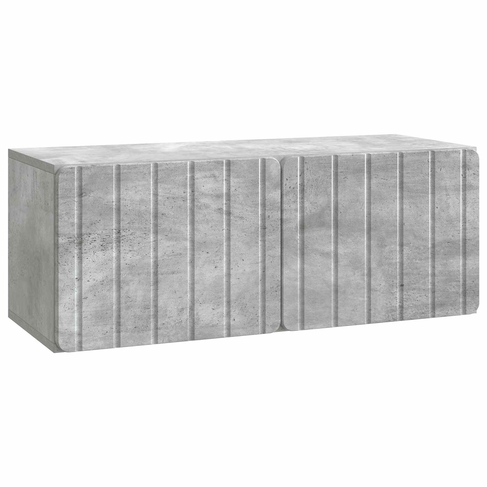 vidaXL Oglindă TV montată pe perete Gri Beton 78,5 x 31 x 30 cm