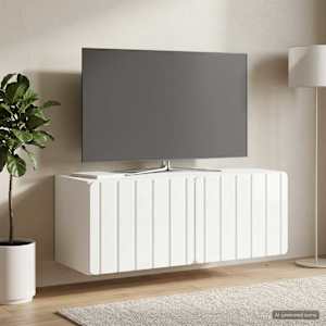 Nástěnná TV skříň 78,5 x 31 x 30 cm Bílá s vysokým leskem - obrázek 4