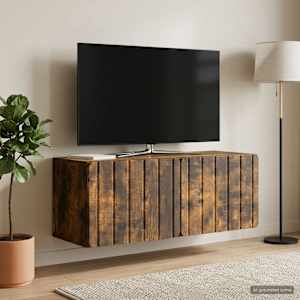 Nástěnná TV skříň 78,5 x 31 x 30 cm Kouřový dub - obrázek 4
