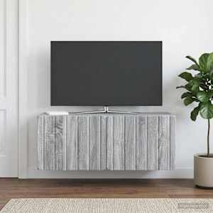 Nástěnná TV skříň 78,5 x 31 x 30 cm Šedý Sonoma - obrázek 4