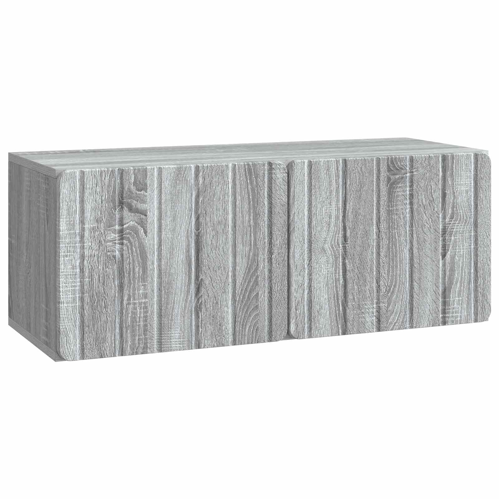 vidaXL Oglindă TV montată pe perete Sonoma gri 78,5 x 31 x 30 cm