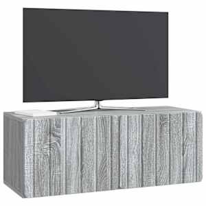 Nástěnná TV skříň 78,5 x 31 x 30 cm Šedý Sonoma - obrázek 3