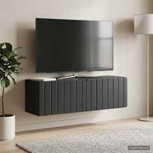 Nástěnná TV skříň 98 x 31 x 30 cm Černá Kompozitní dřevo - obrázek 4