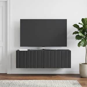 Nástěnná TV skříň 98 x 31 x 30 cm Černá Kompozitní dřevo - obrázek 1