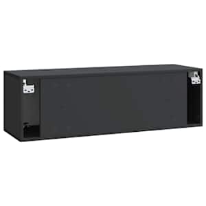 Nástěnná TV skříň 98 x 31 x 30 cm Černá Kompozitní dřevo - obrázek 8