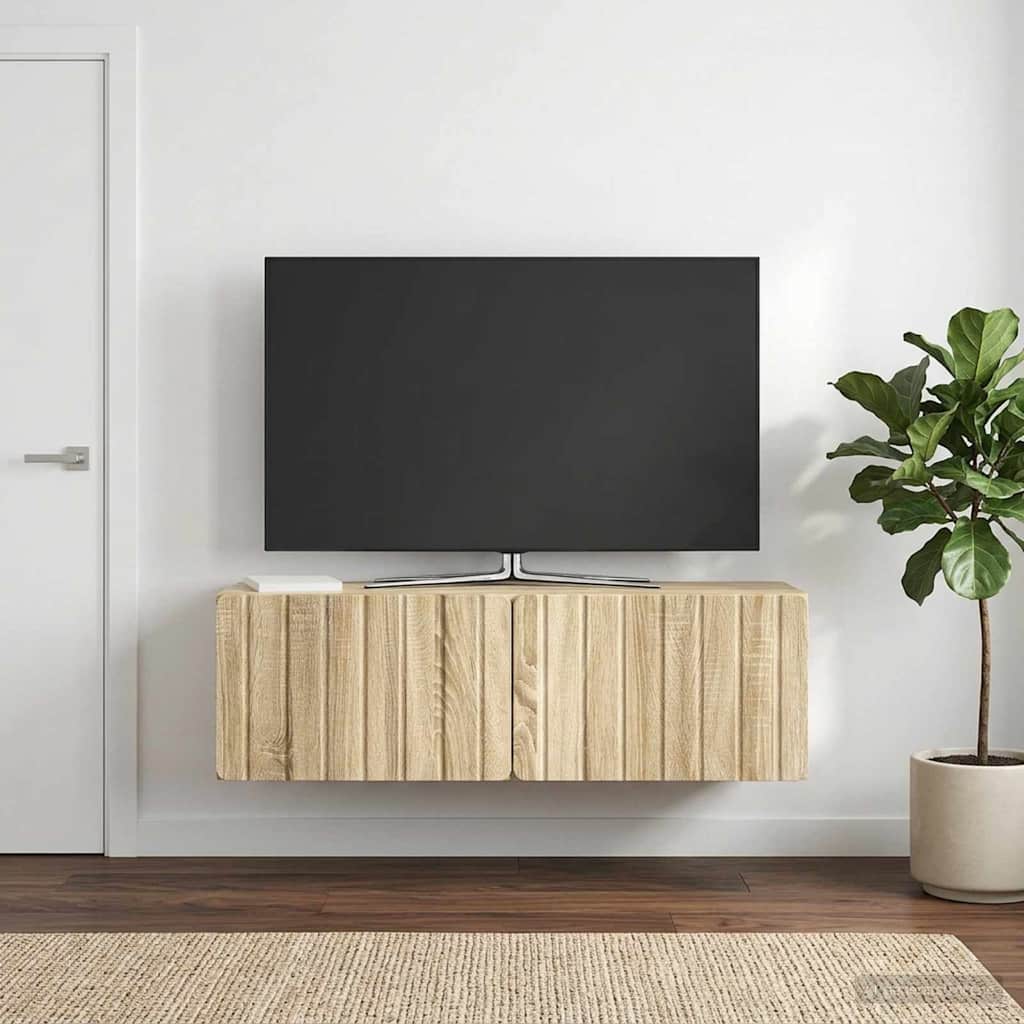 Seinälle asennettava TV-kaappi Sonoma-tammi 98 x 31 x 30 cm