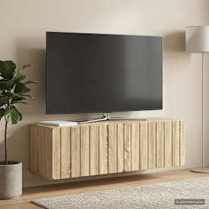 Nástěnná TV skříň 98 x 31 x 30 cm Dub sonoma Kompozitní dřevo - obrázek 4