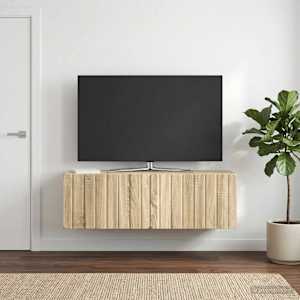 Nástěnná TV skříň 98 x 31 x 30 cm Dub sonoma Kompozitní dřevo - obrázek 1