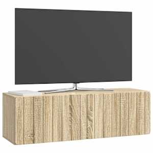 Nástěnná TV skříň 98 x 31 x 30 cm Dub sonoma Kompozitní dřevo - obrázek 3