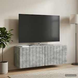 Nástěnná TV skříň 98 x 31 x 30 cm Betonově šedá - obrázek 4