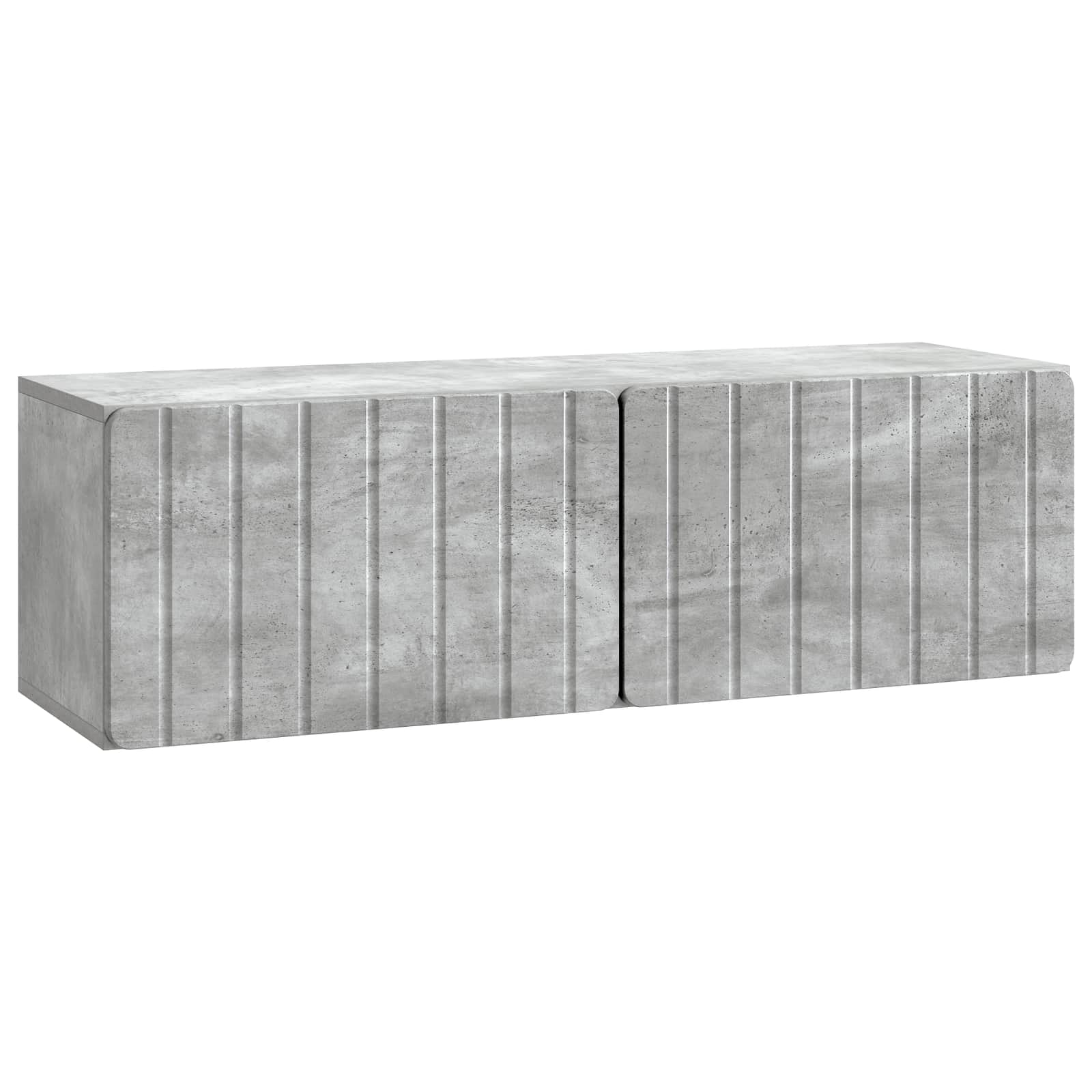 vidaXL Oglindă TV montată pe perete Gri Beton 98 x 31 x 30 cm