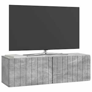 Nástěnná TV skříň 98 x 31 x 30 cm Betonově šedá - obrázek 3