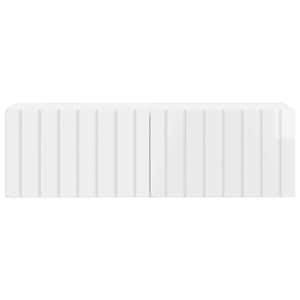 Nástěnná TV skříň 98 x 31 x 30 cm Bílá s vysokým leskem - obrázek 6