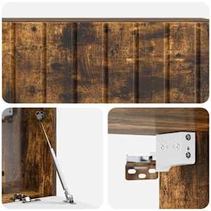 Nástěnná TV skříň 98 x 31 x 30 cm Kouřový dub Kompozitní dřevo - obrázek 9