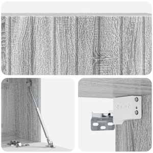 Nástěnná TV skříň 98 x 31 x 30 cm Šedý Sonoma Kompozitní dřevo - obrázek 9