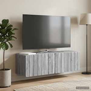 Nástěnná TV skříň 98 x 31 x 30 cm Šedý Sonoma Kompozitní dřevo - obrázek 4