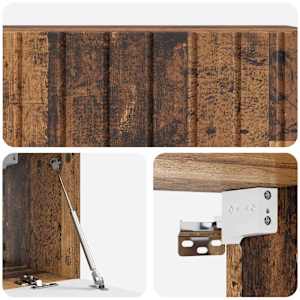 Nástěnná TV skříň 98 x 31 x 30 cm Staré dřevo Kompozitní dřevo - obrázek 9