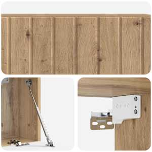 Nástěnná TV skříň 98 x 31 x 30 cm Dub artisan Kompozitní dřevo - obrázek 9