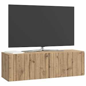 Nástěnná TV skříň 98 x 31 x 30 cm Dub artisan Kompozitní dřevo - obrázek 3