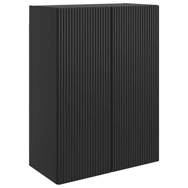 vidaXL Seinale kinnitatav kapp 66 x 34,5 x 90 cm Tehispuit Must